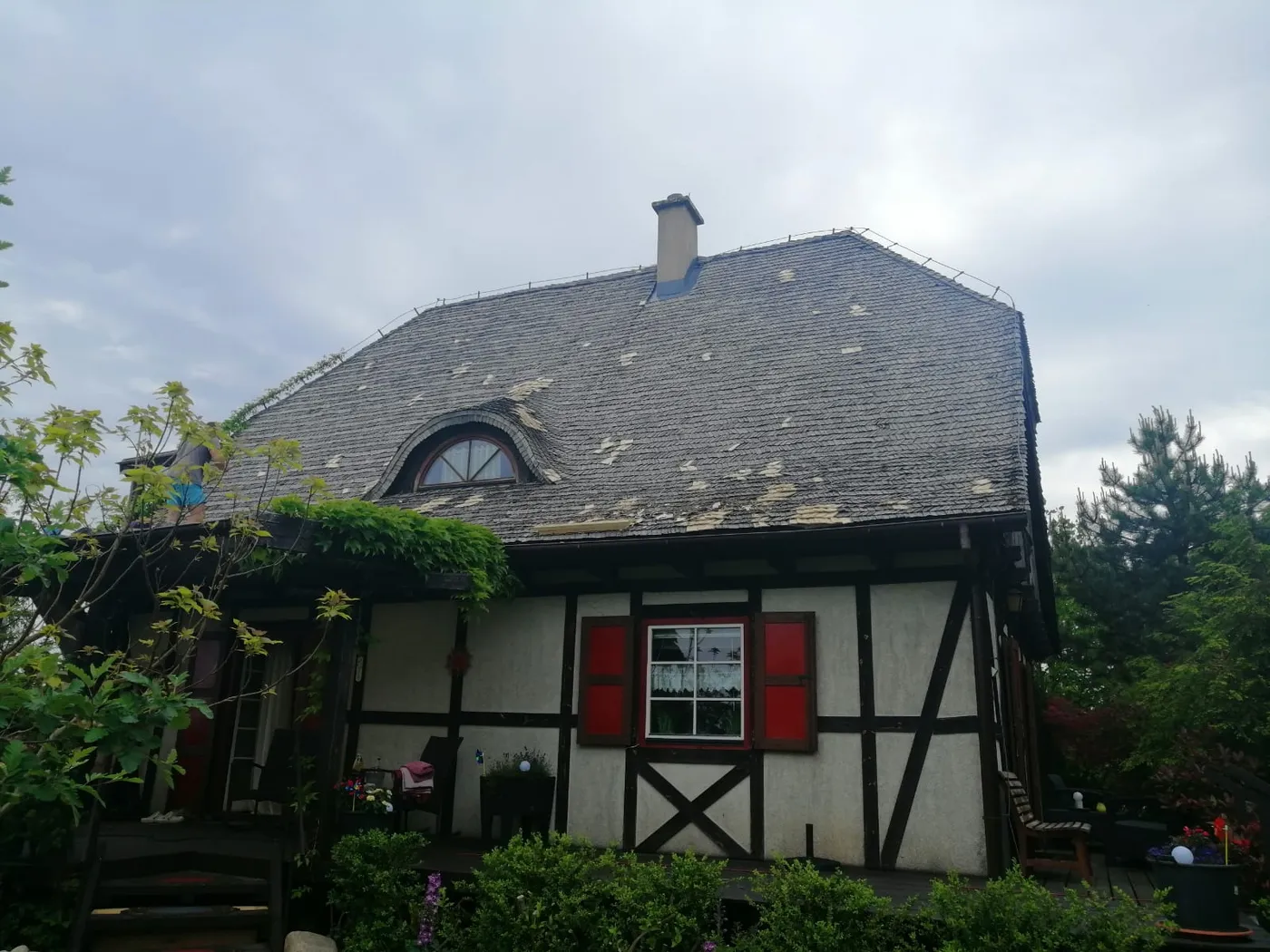 Dach wiórowy przed renowacją